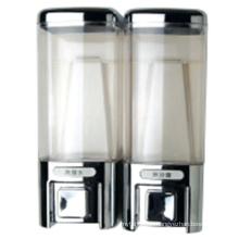 Elegant 480ml*2 Silver Plastic Liquid Hotel Soap Dispenser